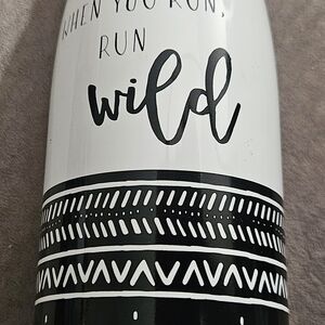 Black and White Insulated Water Bottle
